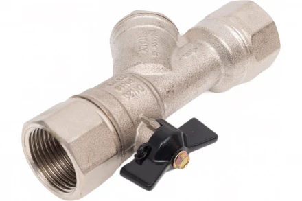 Kран шаровой для воды Bugatti с фильтром, Rp1" DN20 PN20 741 07410004