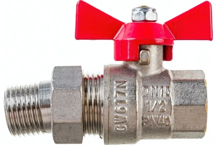 Шаровой кран с полусгоном Valtec BASE 1/2" вн.-нар. VT.227.N.04