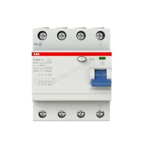 УЗО ABB 4 модуля F204 A-63/0.03 2CSF204101R1630