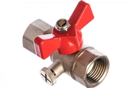 Шаровой кран для подключения манометра 1/2 вн Valtec VT.807.N.0404