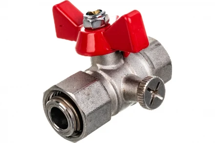 Шаровой кран для подключения манометра 1/2 вн Valtec VT.807.N.0404