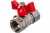 Шаровой кран для подключения манометра 1/2 вн Valtec VT.807.N.0404