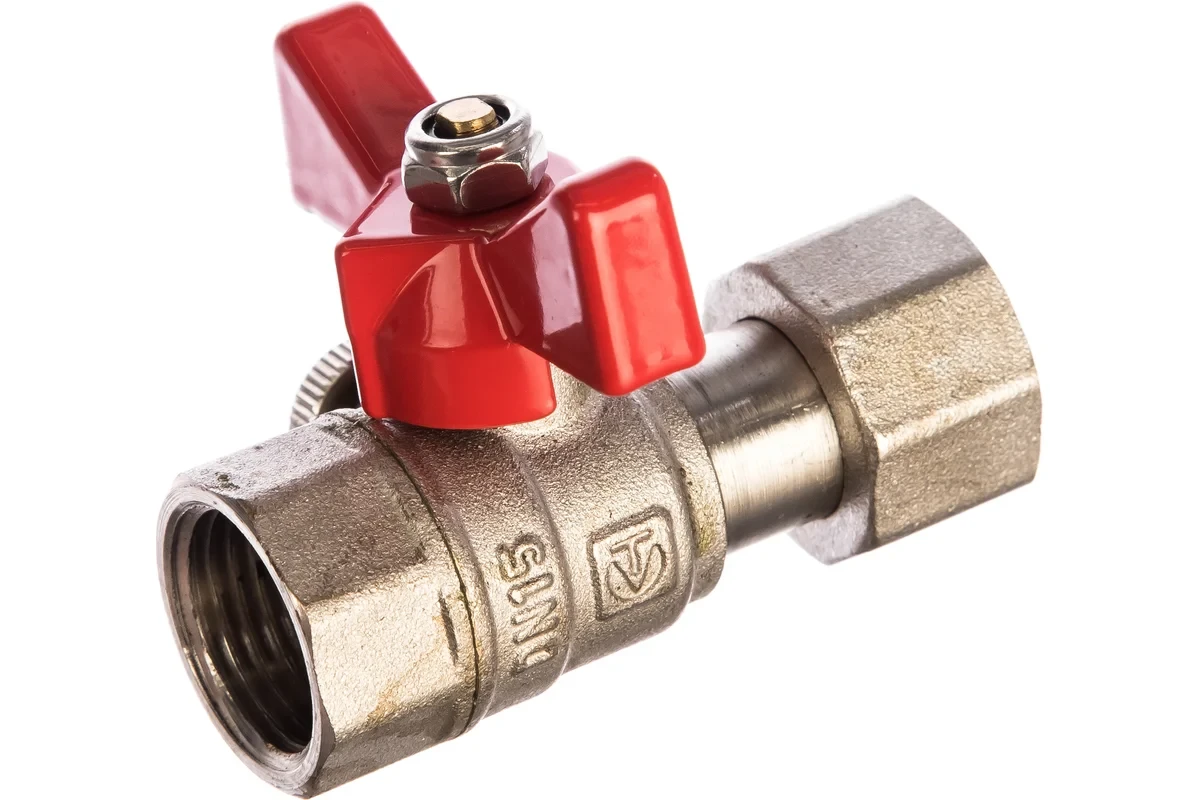 Шаровой кран для подключения манометра 1/2 вн Valtec VT.807.N.0404