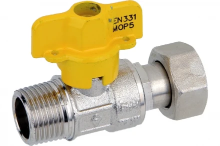 Kран шаровой для газа Bugatti Rp1/2"x G3/4" арт.571 05710003