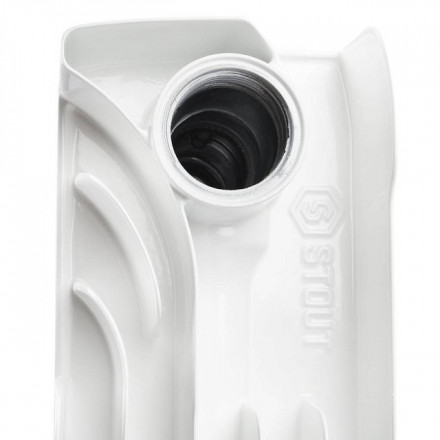 Биметаллический радиатор STOUT Space 350 4 секции боковое подключение SRB-0310-035004