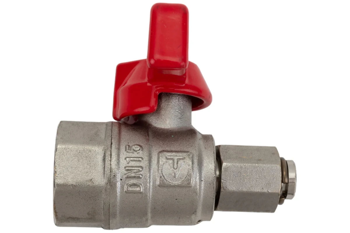 Шаровой кран для подключения манометра 1/2вн -1/4вн Valtec VT.807.N.0402