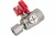Шаровой кран для подключения манометра 1/2вн -1/4вн Valtec VT.807.N.0402