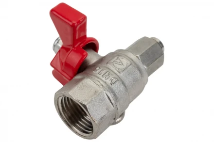 Шаровой кран для подключения манометра 1/2вн -1/4вн Valtec VT.807.N.0402