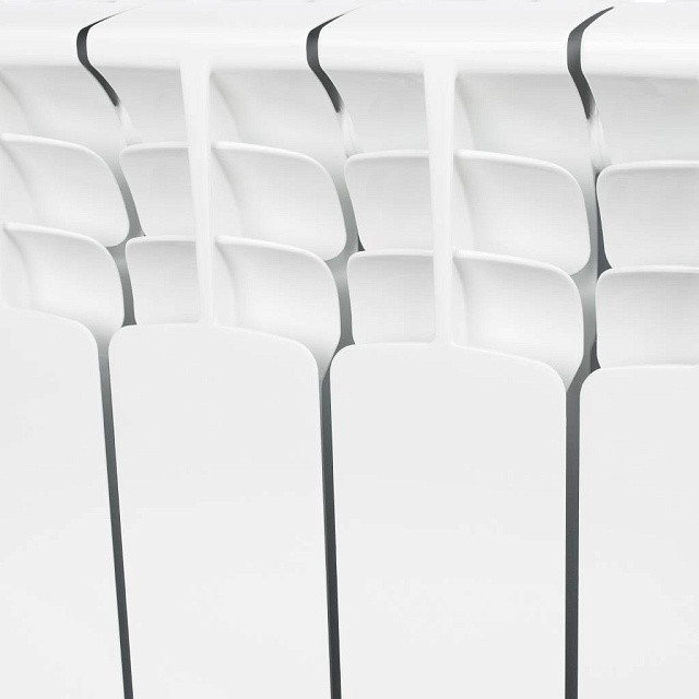 Биметаллический радиатор STOUT Space 350 8 секции боковое подключение SRB-0310-035008
