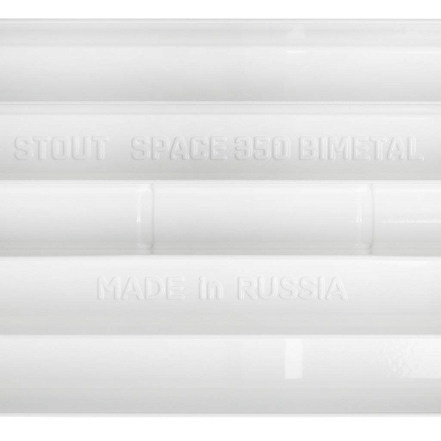 Биметаллический радиатор STOUT Space 350 8 секции боковое подключение SRB-0310-035008