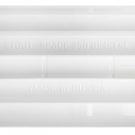 Биметаллический радиатор STOUT Space 350 8 секции боковое подключение SRB-0310-035008