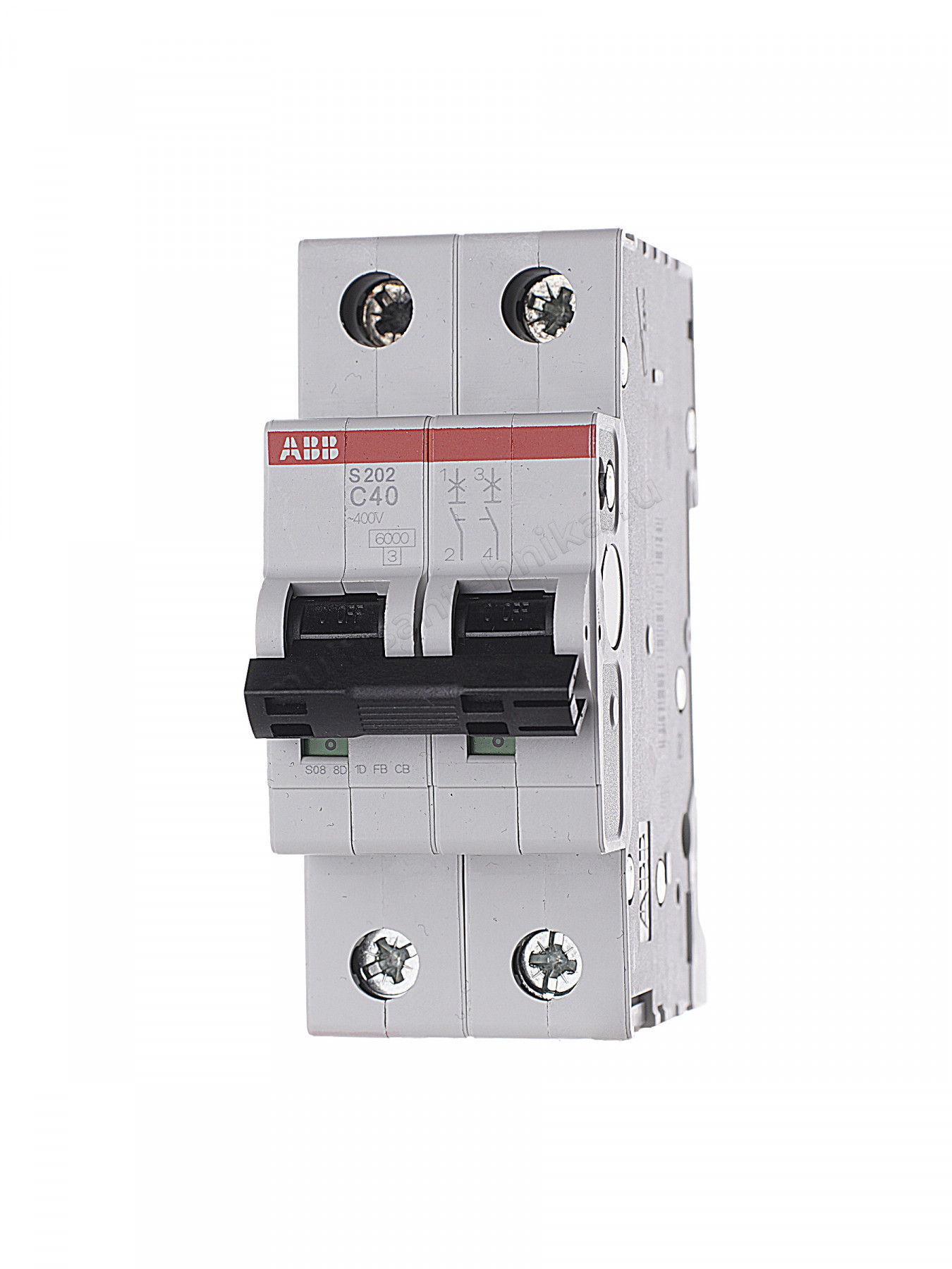 Автоматический выключатель ABB 2-полюсный S202 C40 2CDS252001R0404