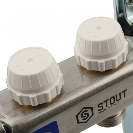 Коллектор STOUT из нержавеющей стали без расходомеров 3 вых. SMS 0922 000003