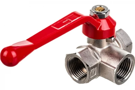 Шаровой трехходовой кран VALTEC тип Т 1/2 вн.-вн.-вн. VT.361.N.04