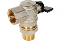 Угловой кран Американка Bugatti Н/В Ду-25 /1" Бабочка черная OREGON 05940009