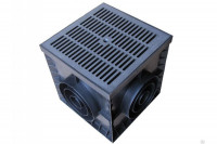 Комплект дождеприемника 30x30 с оцинкованной решеткой Spark