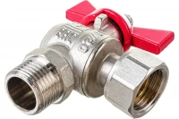 Шаровый кран VALTEC BASE угловой с накидной гайкой, 1/2 внутренняя-наружная VT.267.N.0404