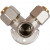 Тройник STOUT винтовой настенный с креплением 1/2х20 SFS-0014-001220