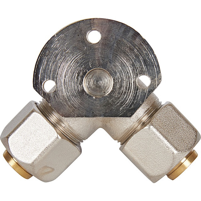 Тройник STOUT винтовой настенный с креплением 1/2х20 SFS-0014-001220