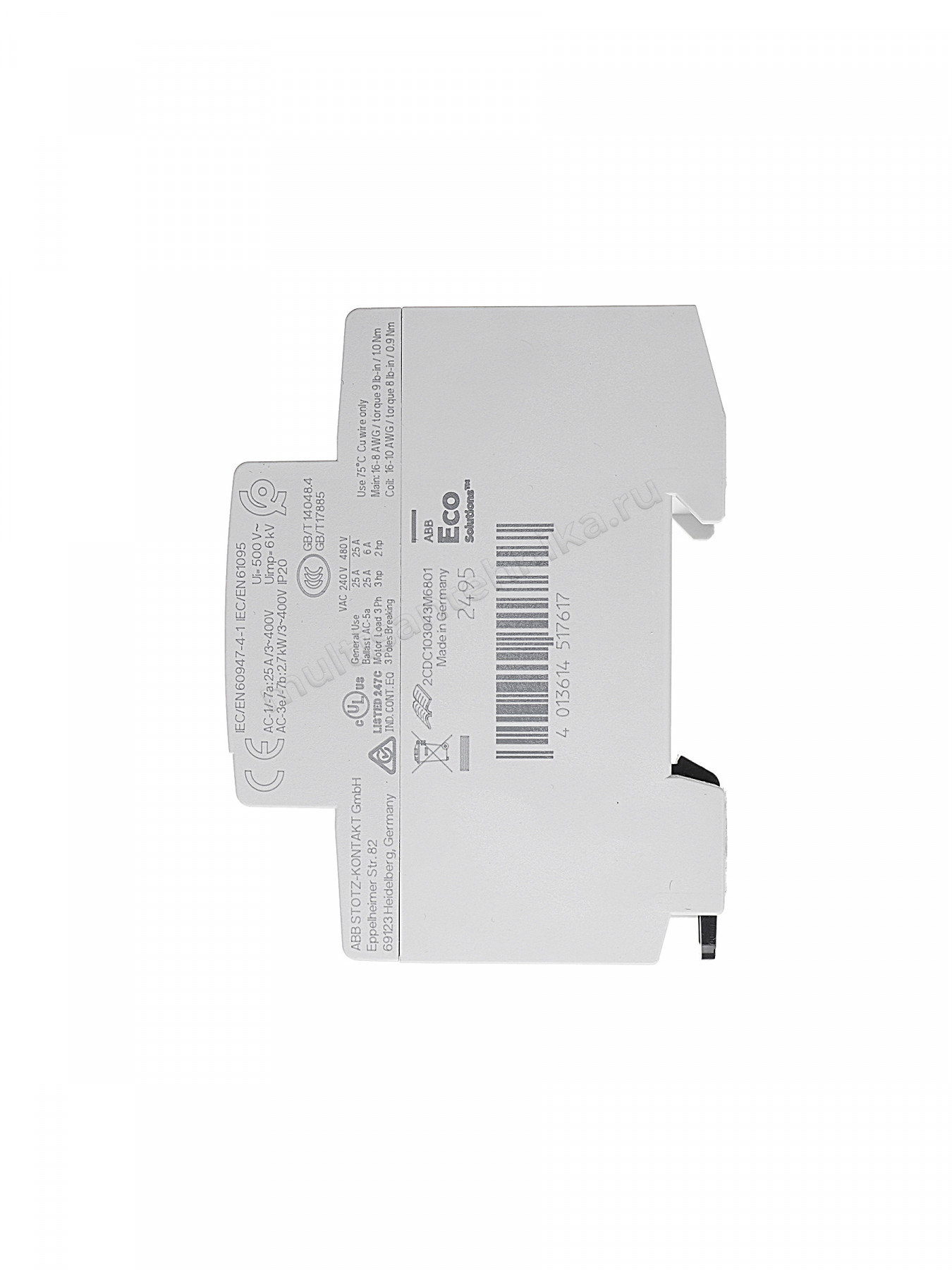 Контактор ABB ESB25-04N-01 модульный (25А АС-1, 4НЗ), катушка 24В AC/DC 1SAE231111R0104