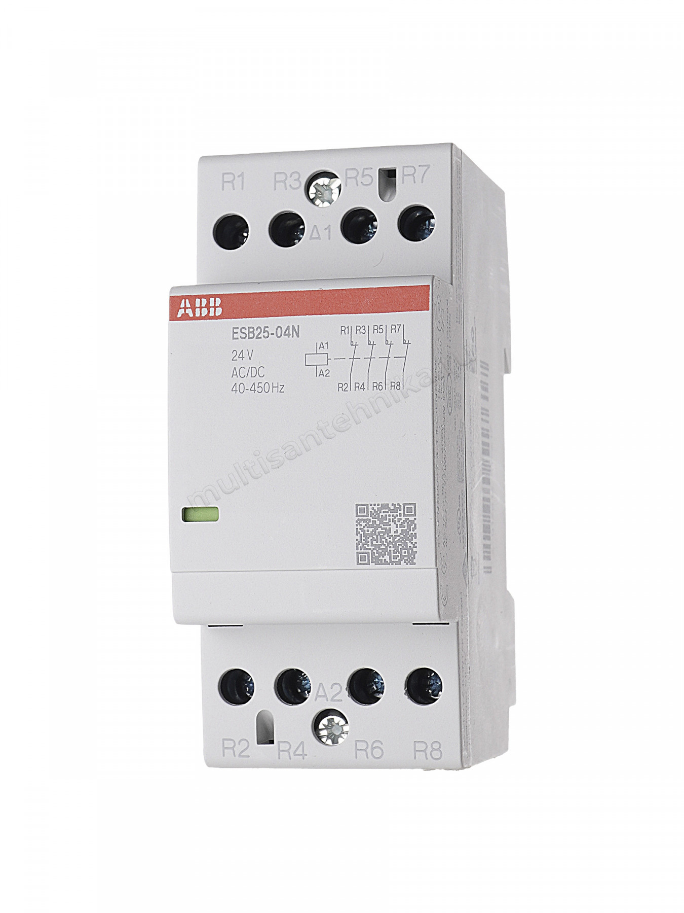 Контактор ABB ESB25-04N-01 модульный (25А АС-1, 4НЗ), катушка 24В AC/DC 1SAE231111R0104