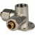 Тройник STOUT винтовой настенный с креплением 1/2х16 SFS-0014-001216