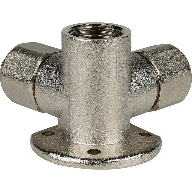 Тройник STOUT винтовой настенный с креплением 1/2х16 SFS-0014-001216