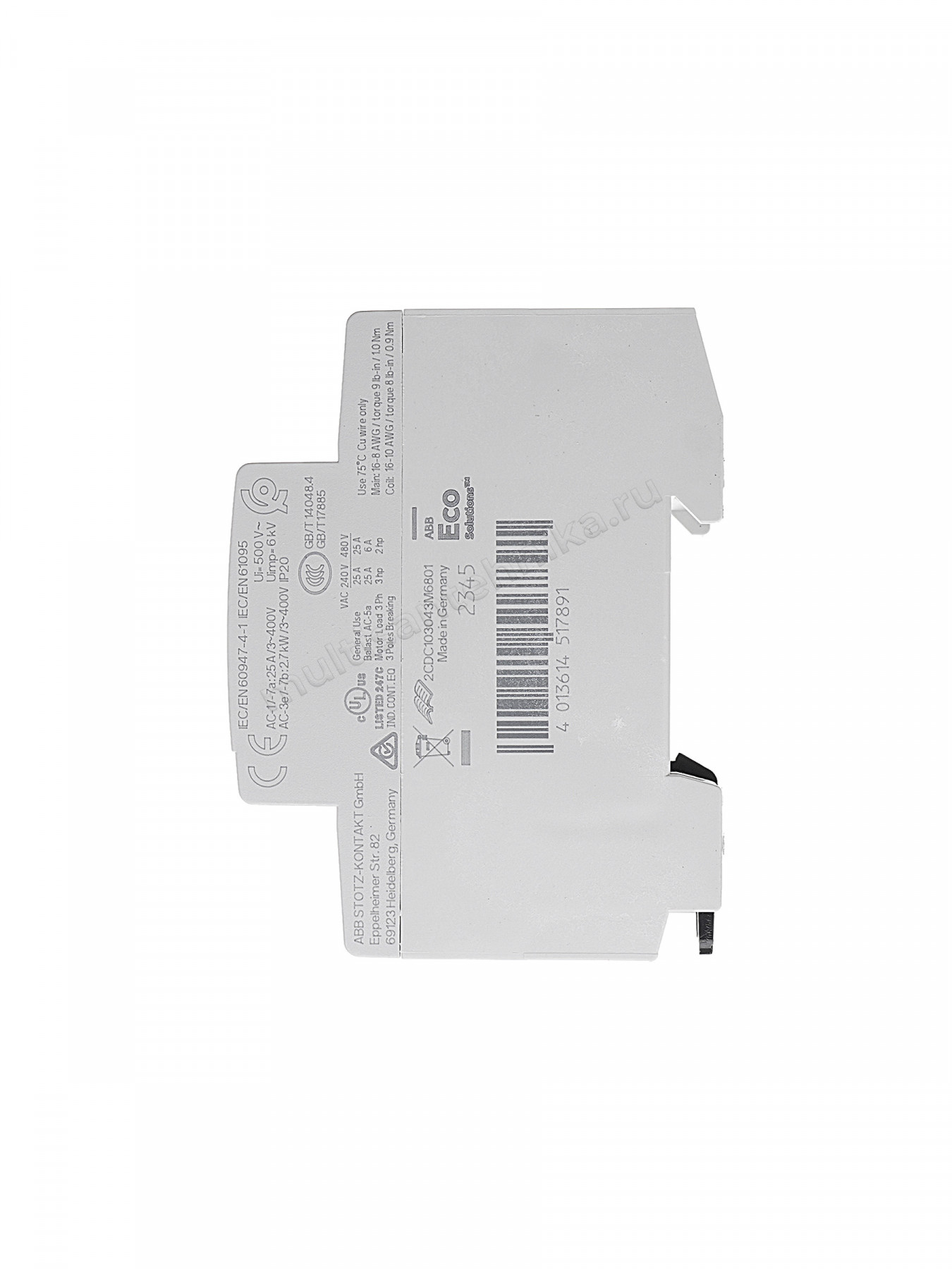 Контактор ABB ESB25-04N-06 модульный (25А АС-1, 4НЗ), катушка 230В AC/DC 1SAE231111R0604