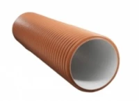 Труба гофрированная двухслойная Ф368/315х6000 без раструба Политэк