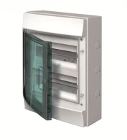  Бокс ABB настенный Mistral65 24М прозрачная дверь c клеммами серый 1SLM006501A1204