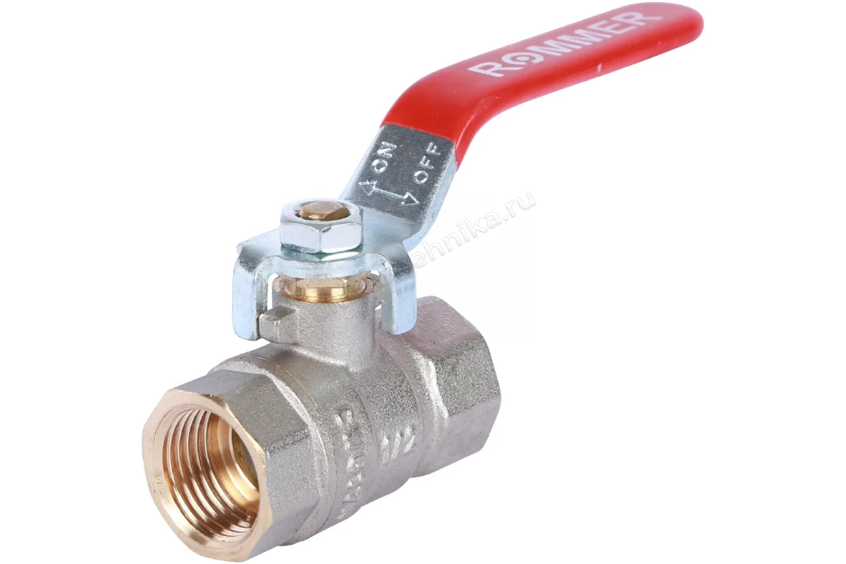 Кран Rommer шаровой полнопроходной 1/2" ВН/ВН RBV-0001-0110315
