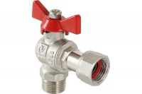 Шаровый кран VALTEC BASE угловой с накидной гайкой, 3/4 внутренняя-наружная VT.267.N.0505