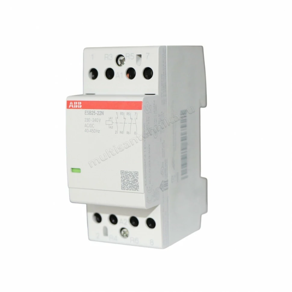 Контактор ABB ESB25-22N-06 модульный (25А АС-1, 2НО+2НЗ), катушка 230В AC/DC 1SAE231111R0622