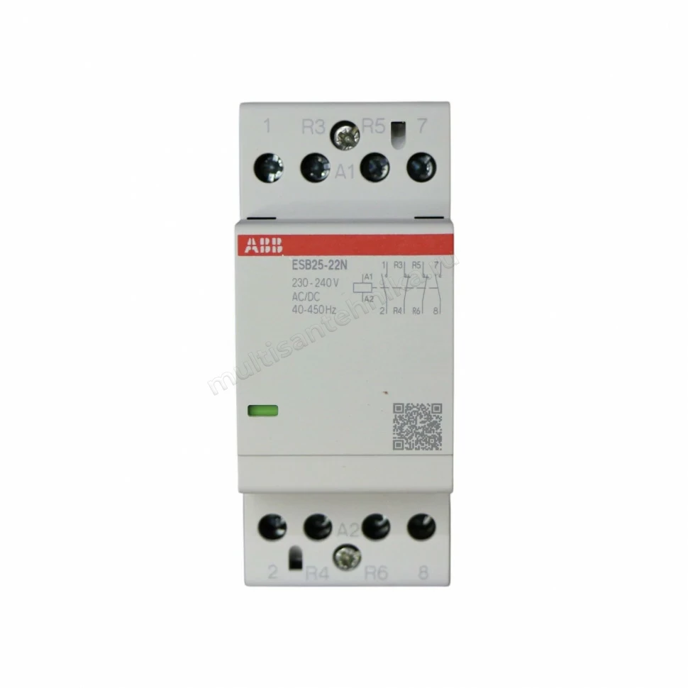 Контактор ABB ESB25-22N-06 модульный (25А АС-1, 2НО+2НЗ), катушка 230В AC/DC 1SAE231111R0622