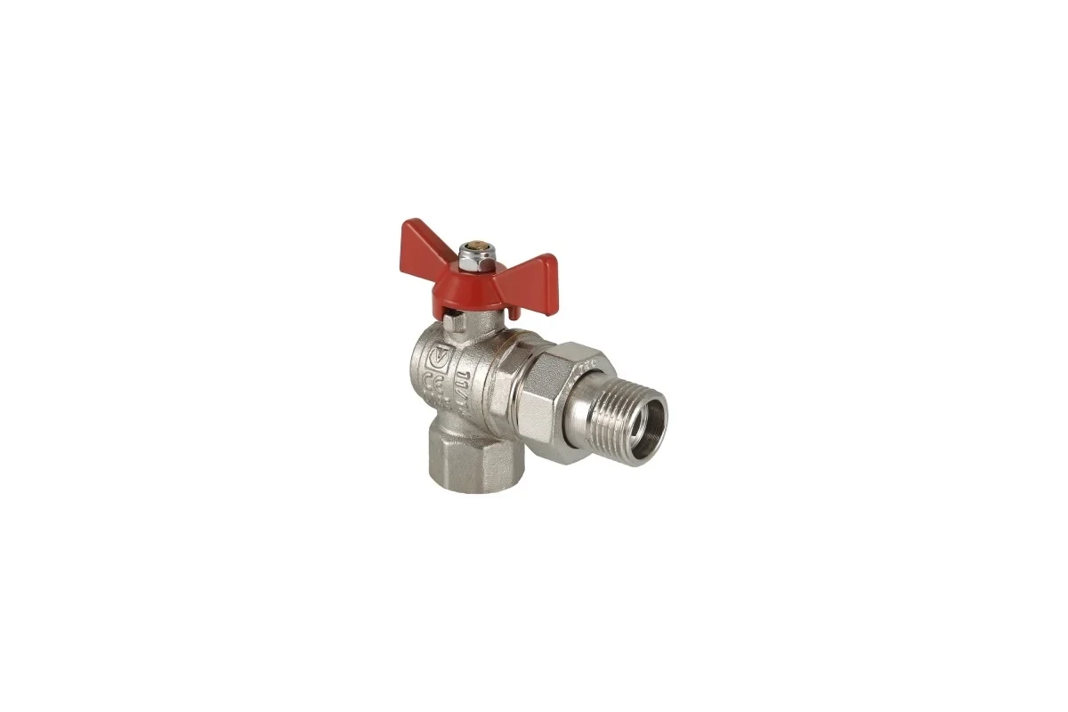 Шаровой угловой кран с полусгоном 1/2 вн.-нар Valtec BASE VT.228.N.04