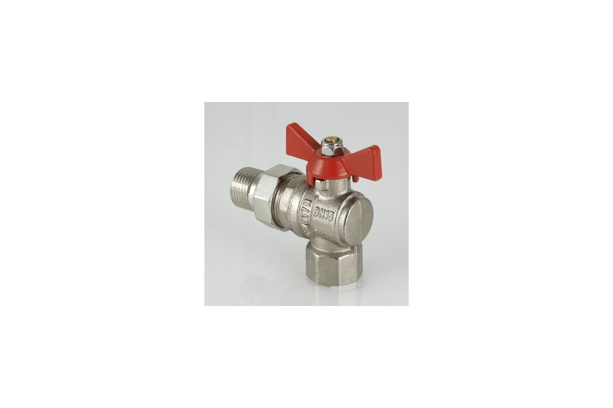 Шаровой угловой кран с полусгоном 1" вн.-нар. Valtec BASE VT.228.N.06