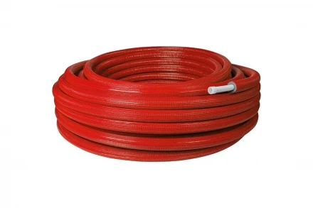 Труба STOUT с антидиффузионным слоем PE-Xa/EVOH в красной теплоизоляции 20х2,8 (бухта 100 метров) SPI-0003-002028