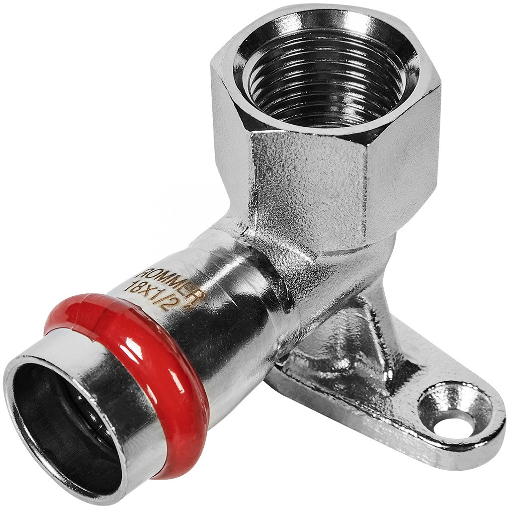 Угольник Rommer настенный с креплением ВПр-ВР 18x1/2" RSS-0011-001812
