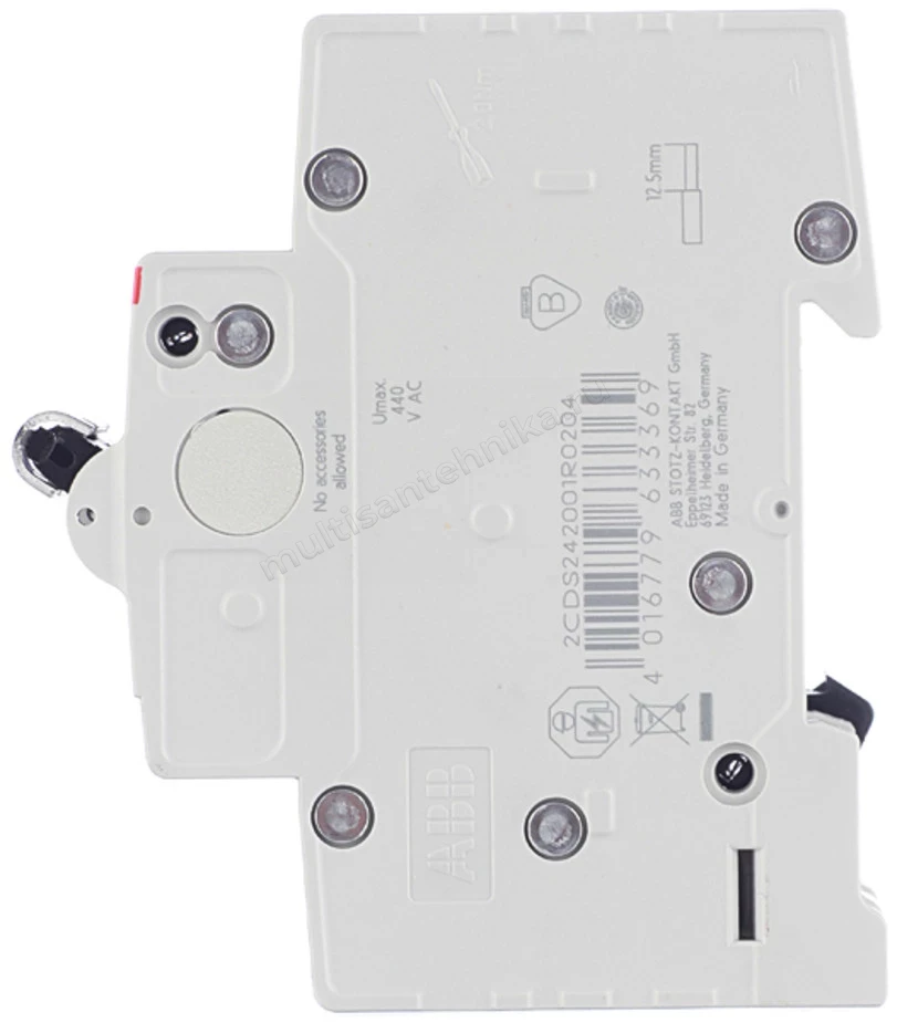Автоматический выключатель ABB 2-полюсный SH202L C20 2CDS242001R0204