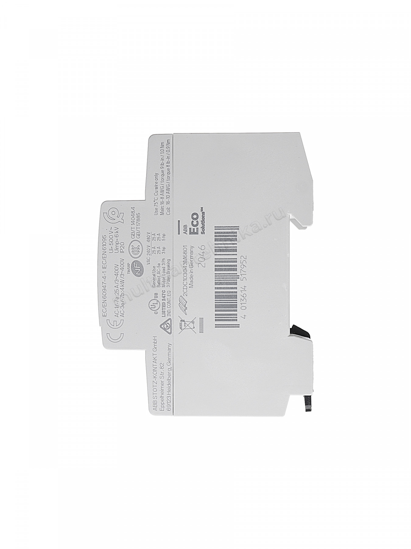 Контактор ABB ESB25-40N-06 модульный (25А АС-1, 4НО), катушка 230В AC/DC 1SAE231111R0640