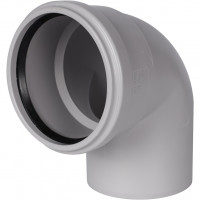 Отвод STOUT канализационный бесшумный D110х87° SKB-0012-011087