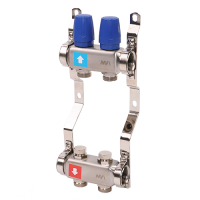 Коллекторная группа MVI из нержавеющей стали в сборе без расходомеров, 2 выхода MS.402.06