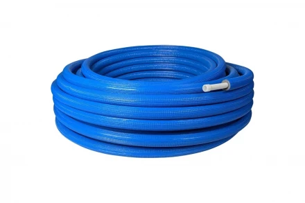 Труба STOUT с антидиффузионным слоем PE-Xa/EVOH в синей теплоизоляции 20х2,8 (бухта 100 метров) SPI-0004-002028
