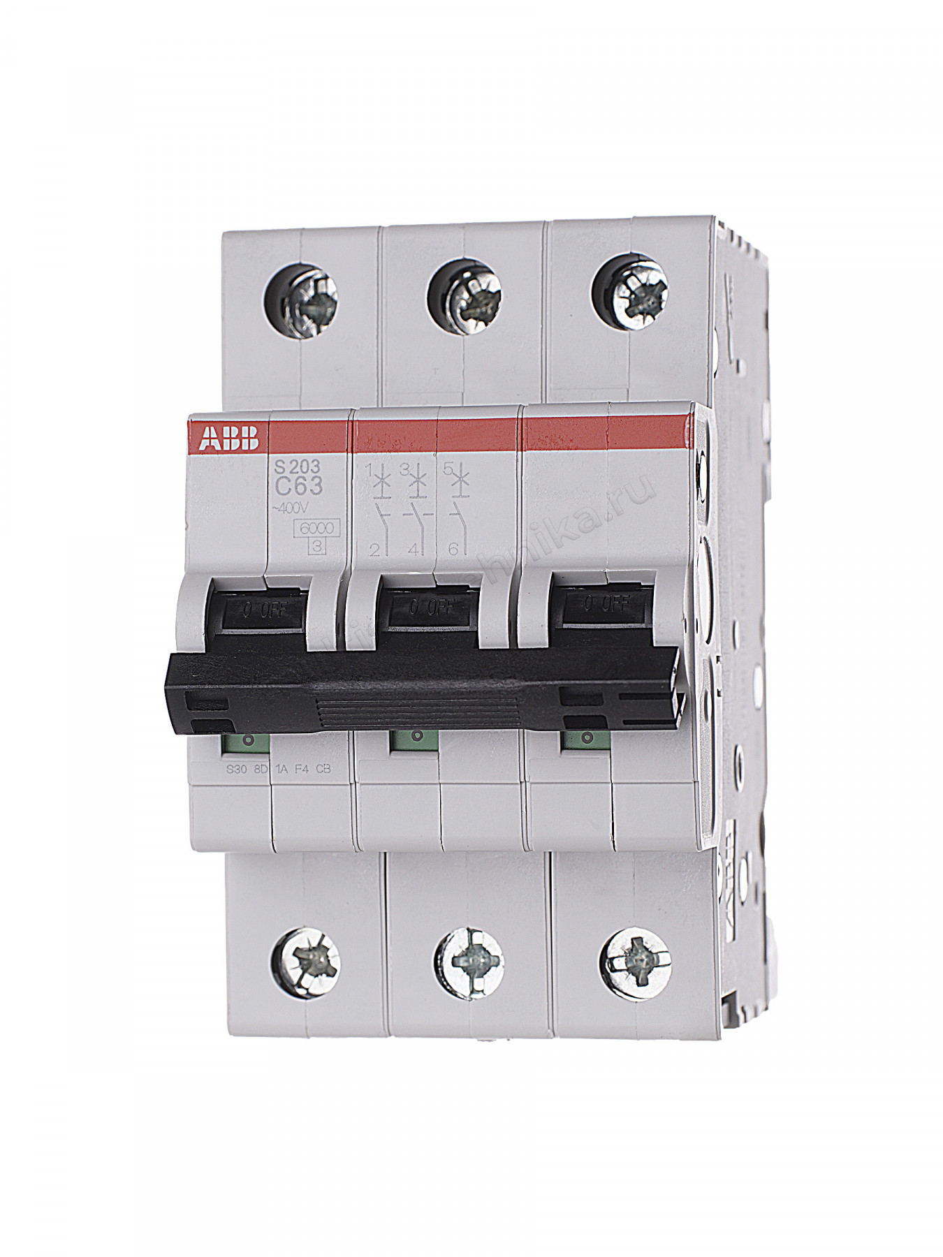 Автоматический выключатель ABB 3-полюсный S203 C63 2CDS253001R0634