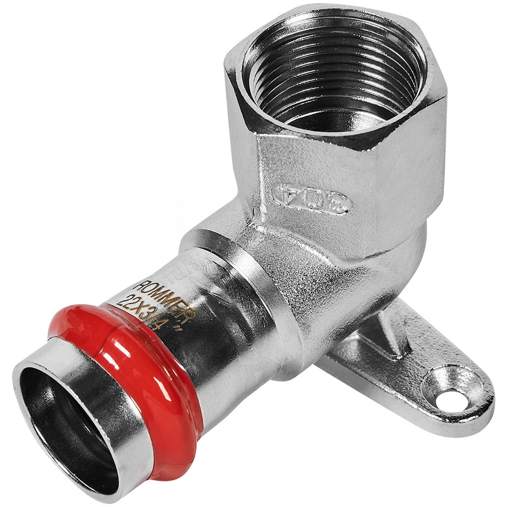 Угольник Rommer настенный с креплением ВПр-ВР 22x3/4" RSS-0011-002234