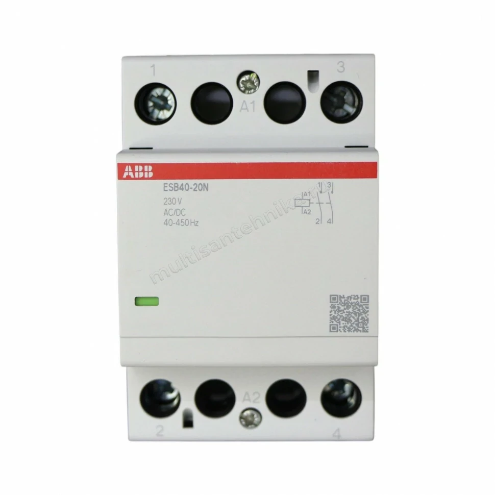 Контактор ABB ESB40-20N-06 модульный (40А АС-1, 2НО), катушка 230В AC/DC 1SAE341111R0620