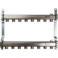 Коллектор STOUT из нержавеющей стали для радиаторной разводки 8 вых. SMS 0923 000008