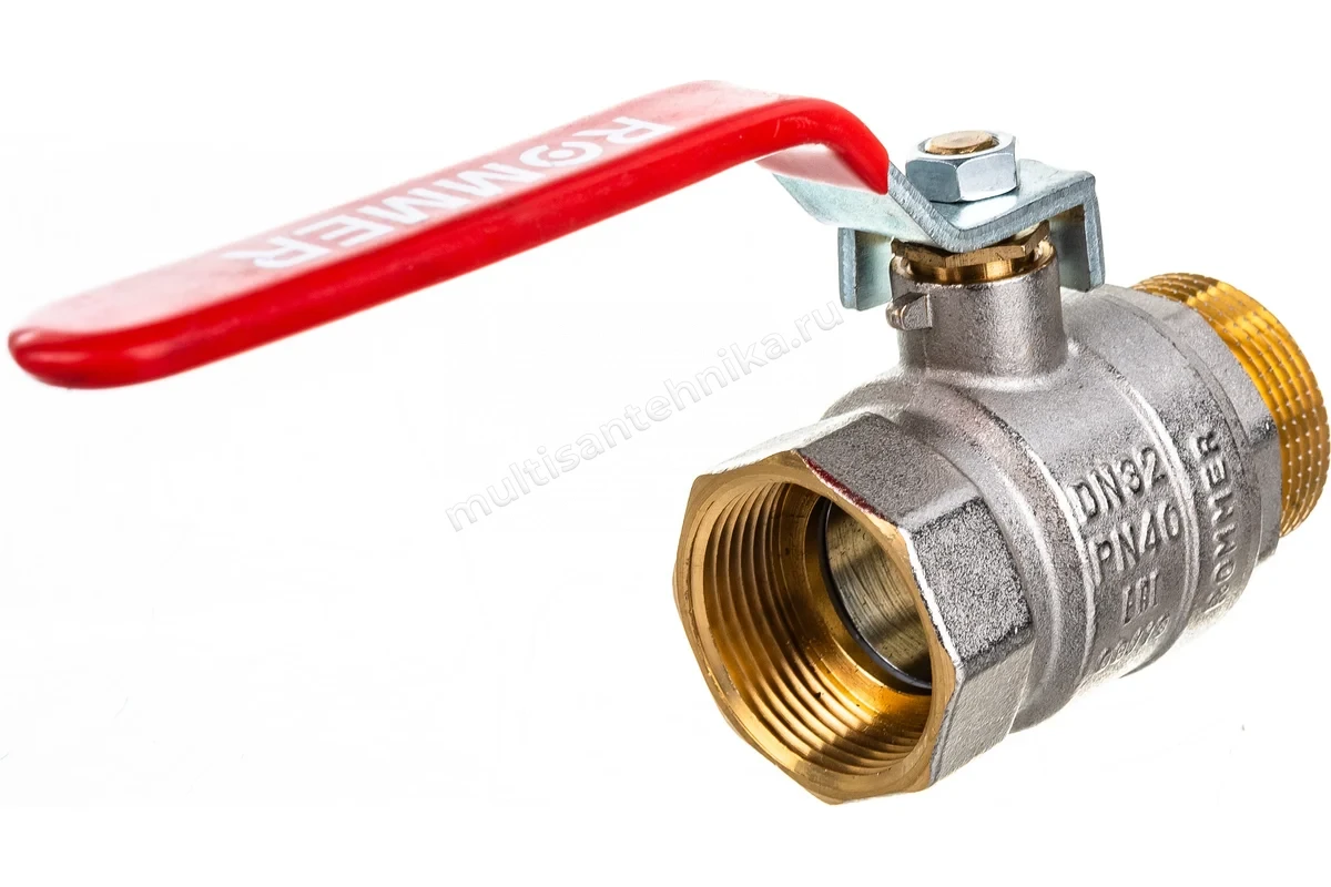 Кран Rommer шаровой полнопроходной 1 1/4" ВН/НР RBV-0002-0210332