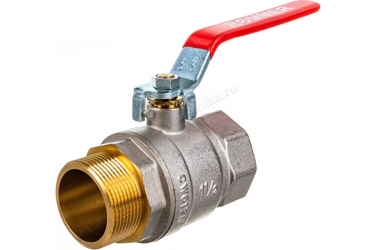 Кран Rommer шаровой полнопроходной 1 1/2" ВН/НР RBV-0002-0210340