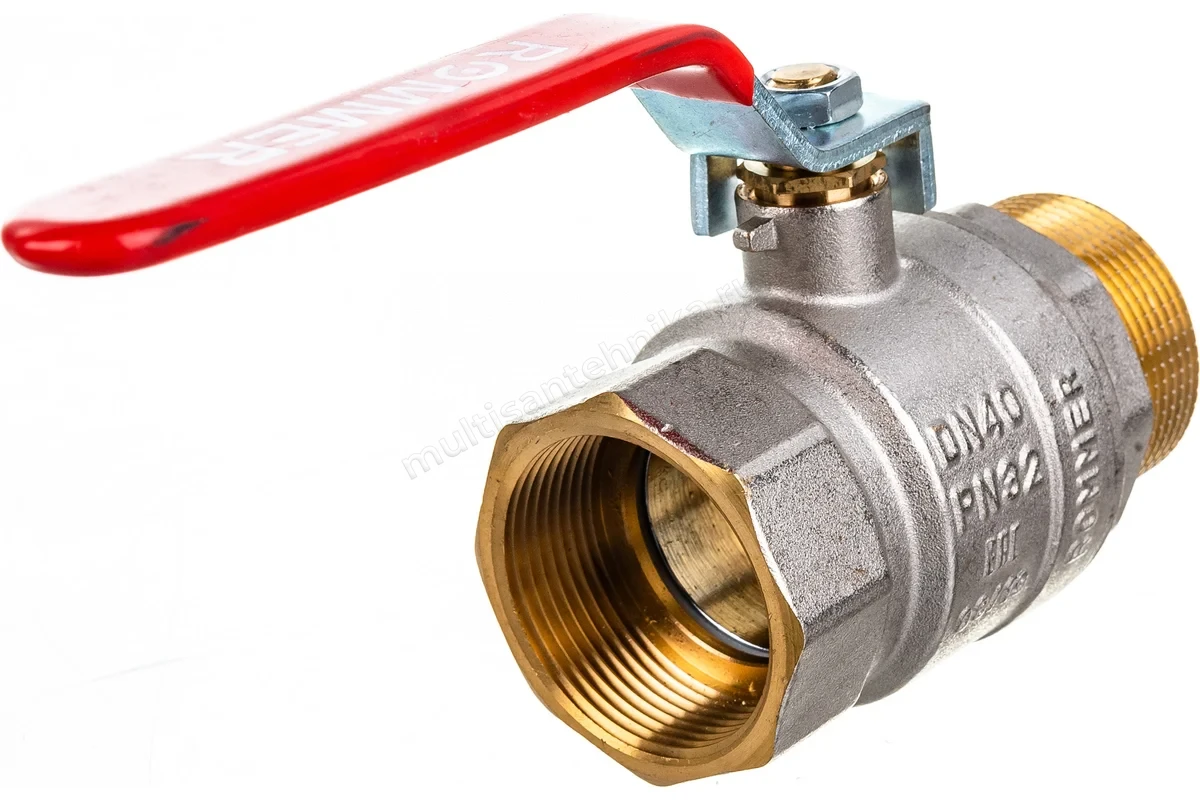 Кран Rommer шаровой полнопроходной 1 1/2" ВН/НР RBV-0002-0210340